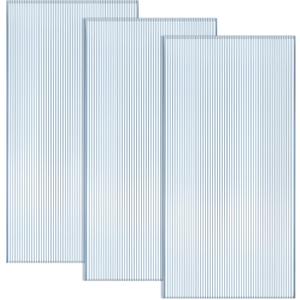 Hotop 3 Pcs Polycarbonate Greenhouse Panels Double Layer Polycarbonate Panels Waterproof UV Protected Sheet Corrugated Plastic Roof Greenhouse Replacement Cover (4' X 2' X 0.32")