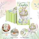 2 x 100 Pack Easter Paper Napkins | Bunny Flower Easter Eggs Disposable Decorative Hand Spring Paper Napkin for Decoupage, Kitchen Party Supplies, 13 x 15.7 Inch