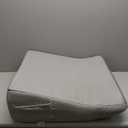 Wedge Pillow, 10 inch Bed Wedge Pillow for Headboard, Pillow Wedge for Acid Reflux Relief, Sleeping, Back Pain Relief, Snoring, Triangle Pillow Wedge - Cooling Memory Foam Top, White/Grey