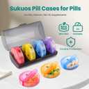 2 x Sukuos Large Weekly Pill Organizer 2 Times a Day, Daily Pill Box 7 Day Easy to Open with Double Protection, AM PM Pill Case for Medicine/Vitamin/Fish Oil/Supplements