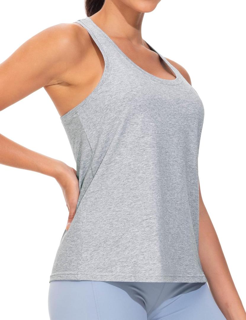 THE GYM PEOPLE Women's Racerback Workout Tanks Tops Sleeveless Running Athletic Yoga Shirts (S)