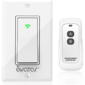 Smart Light Switch WiFi Wall Switches Compatible with Alexa/Google Home Voice Control, Smart Life App, No Hub Required, Single Pole 1 Way, Standard Plate, Neutral Wire Needed