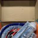 Gym1 Indoor Doorway Gym Set - Sensory Swing & Grip Rings - Adjustable Door Frame Pull-Up Bar for Kids & Adults - Door Frame Jungle Gym with Agility Ladder - 4-Piece, Blue