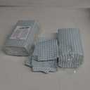 WDF 150Pack Baby Blue Paper Checkered Napkins - 3 Ply Disposable Blue and White Gingham Napkins Guest Dinner Napkins Paper for Bathroom Picnic BBQ Birthday Graduation (Baby Blue Gingham - 150PCS)