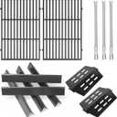 Grill Parts for Weber Genesis 300 (2011-2016 Front Control) Cast Iron Grates, 304 Burner Tubes, 17.5" Flavorizer Bars + Heat Deflectors, Fits Genesis E/S310 E/S320 E/S330, Replaces 7524 62752 7621