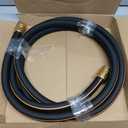 Giraffe Tools Garden Hose 5/8" Custom Length, No Kink, Flexible, Leakproof Water Hose, 600 Burst PSI, 10ft Double Female Fittings,Black Orange