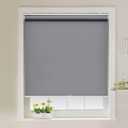 AOSKY Cordless Roller Shades Blackout Blinds for Windows Room Darkening Rolled Up Shades with Spring System, UV Protection Window Shades Door Blinds for Home and Office (22.5" W x 72" H, Grey)