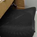 Sweetcrispy Office Computer Desk Chair, Ergonomic High-Back Mesh Rolling Work Chairs with Wheels and Adjustable Headrests, Comfortable Lumbar Support, Comfy Flip-up Arms for Home, Bedroom, Study, Black