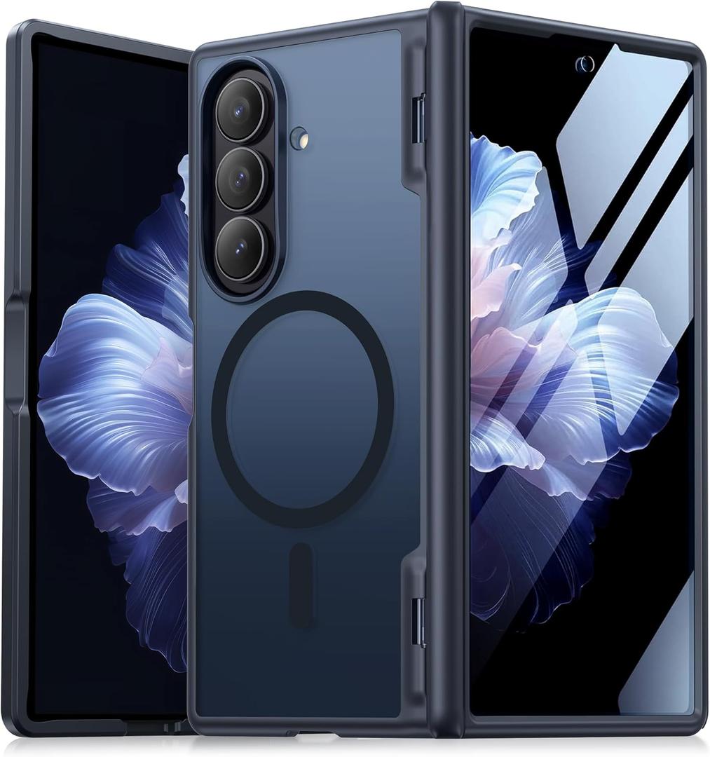 MOBOSI Magnetic for Z Fold 7 Case with Privacy Screen Protector, Samsung Galaxy Z Fold7 Cover[Compatible with Magsafe & Full Body Hinge Protection] Shockproof Phone Cases for zfold 7, Black