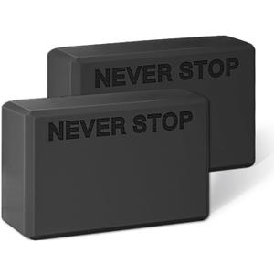 KEEP Yoga Block, High-Density EVA Foam 2 Pack Yoga Block with Non-Slip Textured Surface, Supportive, Lightweight - Ideal for Yoga, Pilates, and Stretching Exercises