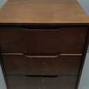 Tall Nightstand Walnut Night Stand with 3 Drawers Mid Century Modern Nightstand with Storage, Solid Wood Night Stand, Small Bedside Table for Bedroom, Living Room, Office, Walnut Bedside Table