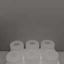 6-Pack White Frosted Glass Shade Covers, Elegant Glass Lamp Shade Replacements for Light Fixtures, 1-5/8-Inch Fitter Cylinder Globe Glass Shades for Pendant Chandeliers Wall Sconces Bath Vanity Lights