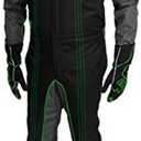 K1 Race Gear CIK/FIA Level 2 Approved Kart Racing Suit (Green, Large)