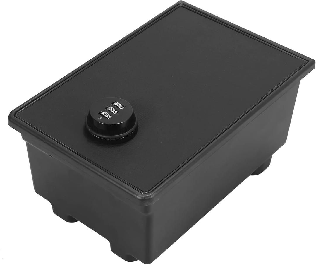 X AUTOHAUX Center Console Organizer Safe Box for Toyota RAV4 2019 2020 2021 Console Vault Box Console Lock Box Security Black 8.07inchx5.24inchx4.33inch