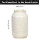White Ceramic Vase for Flowers, 9 Inch Modern Decorative Vase for Home Decor, Centerpieces, Table, Living Room, Bathroom, Kitchen, Jarrones Decorativos para Sala