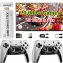 Retro Gaming Console, Retro Gaming Stick with 20,000+ Classic Games and 23 Game Emulators, Plug & Play 4K HDMI Output Game Console Stick with Dual 2.4G Controllers (64GB)