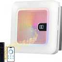 Smart Bathroom Exhaust Fan with Light & Bluetooth Speaker, Humidity & Odor Sensor, 3 RGB Dynamic Mode, Adjustable Lighting (0-2600lm,3CCT), 1 Sone Quiet, Easy Install (Pink), Standard