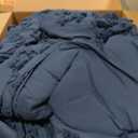Bedsure Tufted Boho Comforter Set King Size - Navy Boho Bed Set, GentleSoft 3 Pieces Farmhouse-Style Embroidery Bedding, Gifts for Woman, Soft Jacquard King Comforter for All Seasons