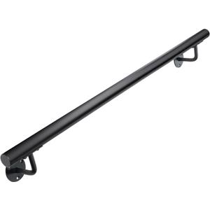 36 Inch No-Slip Black Stair Railing Indoor - 3 FT Inside Staircase Handrail, Outdoor Steps Hand Rails, Deck Banister Rail, Safety Grab Bar for Eldely