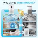 MOOKA Air Purifiers for Home Large Room up to 1076ft, H13 True HEPA Air Filter Cleaner, Odor Eliminator, Remove Smoke Dust Pollen Pet Dander, Night Light, B-D02L White