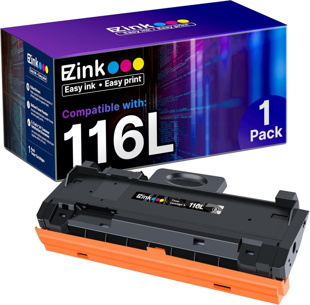 E-Z Ink Compatible Toner Cartridge Replacement for Samsung 116L MLTD116L D116L MLT D116L to use with SL-M2625D SL-M2675F SL-M2825DW SL-M2835DW SL-M2875FD SL-M2875FW SL-M2885FW (1 Black)