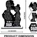 2 x Fathers Day To My Dad Gifts Best Dad Ever Gifts, Birthday Valentines from Daughter Son Kids, Golf Dog Bonus Father in Law Gift