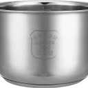 Inner Pot Pressure Cooker Rice Cooker Liner Stainless Steel Rice Cooking Silver Container Pot Replacement 7.08x6.29x4.2inches