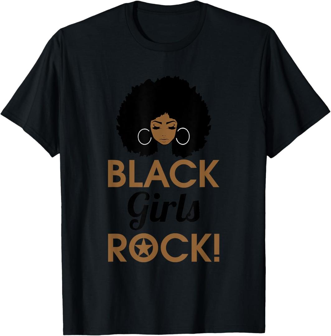 Black Power Apparel Black Girl Rock Gift Black History Month T-Shirt OEKO-TEX STANDARD 100, Size M
