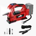 Cordless Tire Inflator Air Compressor for Milwaukee M18 Battery, 150PSI Portable LED Light Handheld Air Pump with Digital Pressure Gauge for Cars Motorcycles Bikes Sport Balls(Battery Not Included)