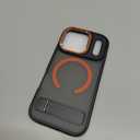 MAKAVO Magnetic for iPhone 17 Pro Case with Stand, Compatible with MagSafe, Slim Translucent Matte Military-Grade Drop Protection Phone Cover, Orange