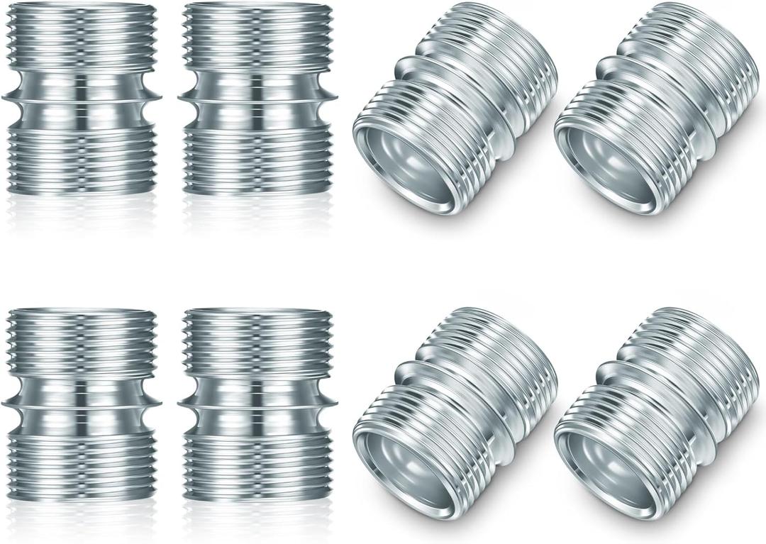 Shimeyao 8 Pcs Coarse Thread Connector for Diameter Wire Shelving Poles, Shelving Connectors Parts Accessories for Shelf Unit, Extending Rack(25.4mm/1 Inch)