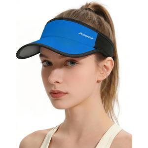 Acozycoo Sports Sun Visors for Women Men, Hard Brim UV Protection Visor Hat, Cooling Cap for Golf Tennis Running