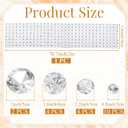Teenyyou 21 Pcs Diamond Cake Topper Set Denim and Diamonds Party Decorations 20 Pcs Fake Diamonds 2.2 yd x 1.6 Rhinestone Ribbon for Wedding Birthday Party Cake Decor DIY Craft