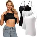 Ibeauti Womens Camisoles Tops with Built in Padded Bra Basic Breathable Tank Top Medium