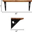 Industrial Rustic Wall-Mounted Table, Dining Table Desk, Pine Wood Wall-Mounted Bar Tables (40"X14")