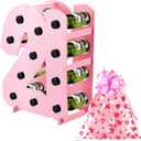 Amyhill 2 Sets Decorations Mini Liquor Bottle Display Shelf, Gifts Pink for Her 21 Mini Wine Bottle Stand Centerpiece Table Decor 21st birthday Party Decorations