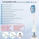 Replacement Toothbrush Heads Compatible with Philips Sonicare and More Click-on Handles 8 Pack White