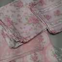 12 Pcs Spring Floral Cloth Napkins 6 Patterns Washable Dinner Tea Party Napkins Reusable Plant Floral Square Napkin Cotton Towel Decorative for Spring Wildflower Party (Pink Flowers)