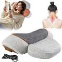 3-in-1 Neck Massager Pillow, Neck Massager for Pain Relief Deep Tissue, with Heating and Cervical Traction, 3D Ergonomic Cervical Hump Corrector Massage for Home Office