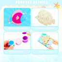 2 x 24 Sets Valentines Cards with Art Supplies-Ocean Sea Animal Wood Painting Craft Kits,DIY Unfinished Wooden Octopus,Whale,Dolphin,Seahorse,Starfish,Fish for Valentines Day Gift Exchange Art Project