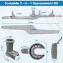 154568002 Dishwasher Lower Spray Arm Assembly with 5304518968 Support & 5304506518 Trap Drain Filter Replacement for Frigidaire Electrolux Kenmore Dishwasher 1545680 5304517203 154568001 154414101
