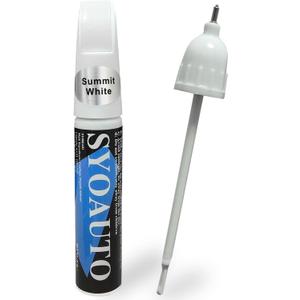 SYOAUTO Summit White GAZ Touch Up Paint Fit for Chevrolet or GMC Auto Touch up Paint Car Scratch Repair Pen Brush and Tip 2 in 1 (Summit White GAZ)