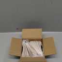 100 White Tags with String Attached - #1, 2 3/4 x 1 3/8, Paper Blank Hang Labels with String and Reinforced Eyelet