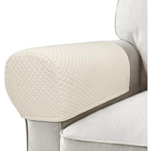 Roytub Couch Arm Covers, Breathable Armrest Cover for Sofa, Armchair, Loveseat, Scratch-Resistant Recliner Arm Covers Protect and Decorate Your Sofa(Large, Beige, 2PCS) (L - 23"(D)  7.8(W)  9.5(H))