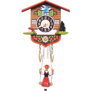 Alexander Taron Importer 129SQ Engstler Battery-Operated Clock-Mini Size-4" H x 4.25" W x 2.14" D, White