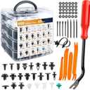 Auto Retainer Clip for Car Trim 800pcs Car Fastener Clip Kit Rivet Plastic Clips Auto Body Push Retainer Pin Rivet Bumper Door Trim Panel Repair for Door Trim, Panel, Fender(800 Pcs with Tool)
