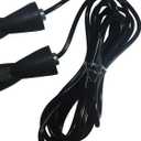 2 x Black Adjustable Jump Rope, Durable, and Easy to Adjust Premium Jump Rope for Men,Women,Children of All Heights and Skill Levels