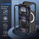 DEERLAMN Magnetic Shockproof Case for iPhone 16 6.1-Inch, [Compatible with MagSafe] [Military Grade Drop Protection] 2-Layer Durable Bumper Heavy Duty Protecive Phone Cover, Black