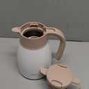 GiNT 1L / 34Oz Thermal Coffee Carafe, Insulated Stainless Steel Coffee Carafes for Keeping Hot/Double Walled Vacuum Thermal Carafe (White)