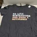 Be Like Subtraction And Make A Difference Groovy Math Joke T-Shirt (Black, L)